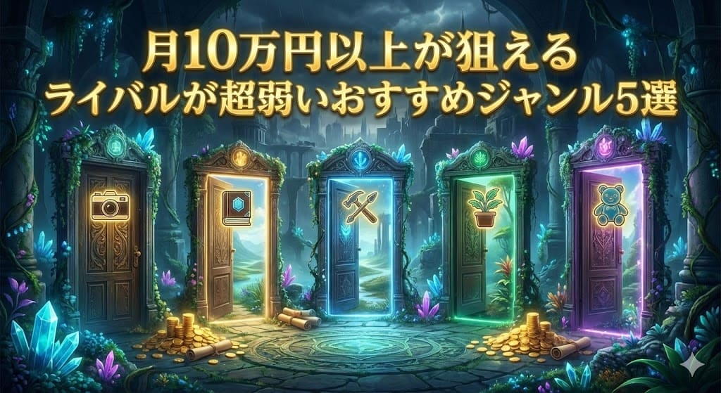 初心者でも可能!月10万円以上が狙えるライバルが超弱いおすすめジャンル5選