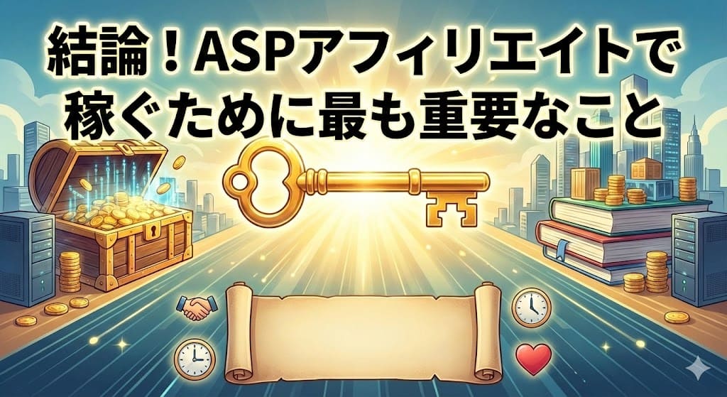 結論!ASPアフィリエイトで稼ぐために最も重要なこと