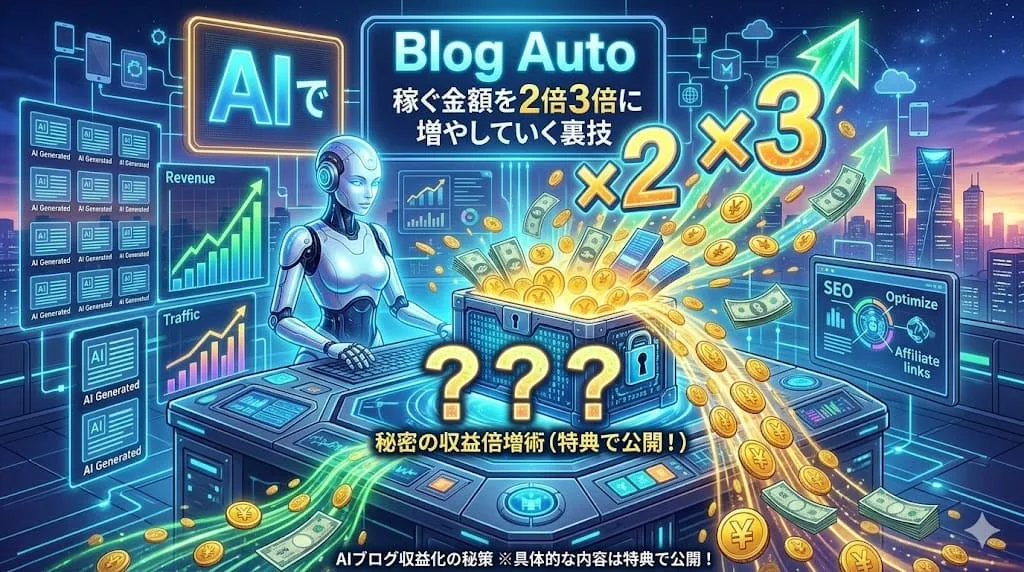 Blog Auto AIで稼ぐ金額を2倍3倍に増やしていく裏技