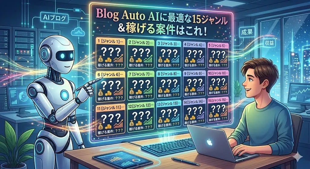 初心者でも大丈夫!Blog Auto AIに最適な15ジャンル&稼げる案件はこれ!