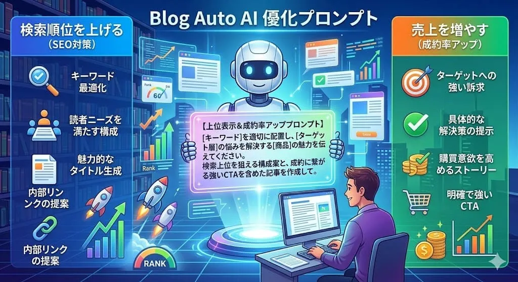 Blog Auto AIで上位表示しやすくなる&売れやすくなるプロンプト