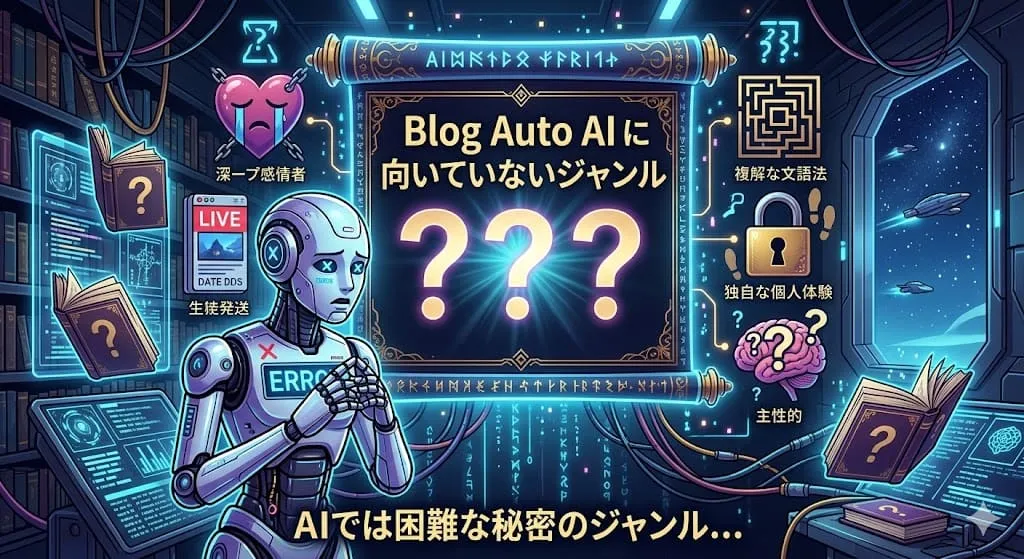 Blog Auto AIに向いていないジャンル